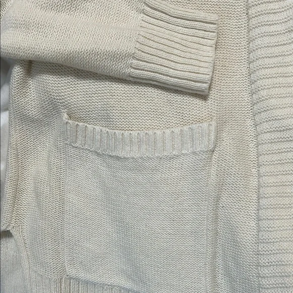 Beige Open-Front Cardigan Sweater - Picture 7 of 8